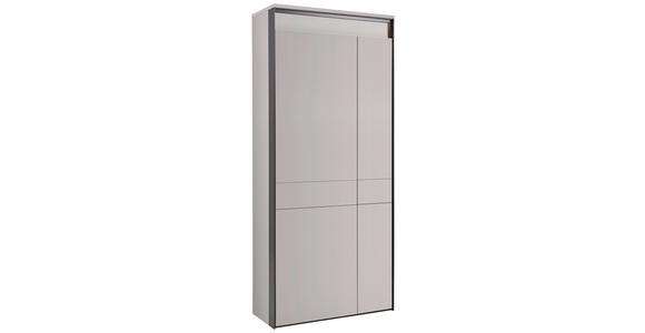 GARDEROBE 5-teilig in 266/200/38 cm - Beige/Schwarz, KONVENTIONELL, Glas/Holzwerkstoff (266/200/38cm) - Voleo