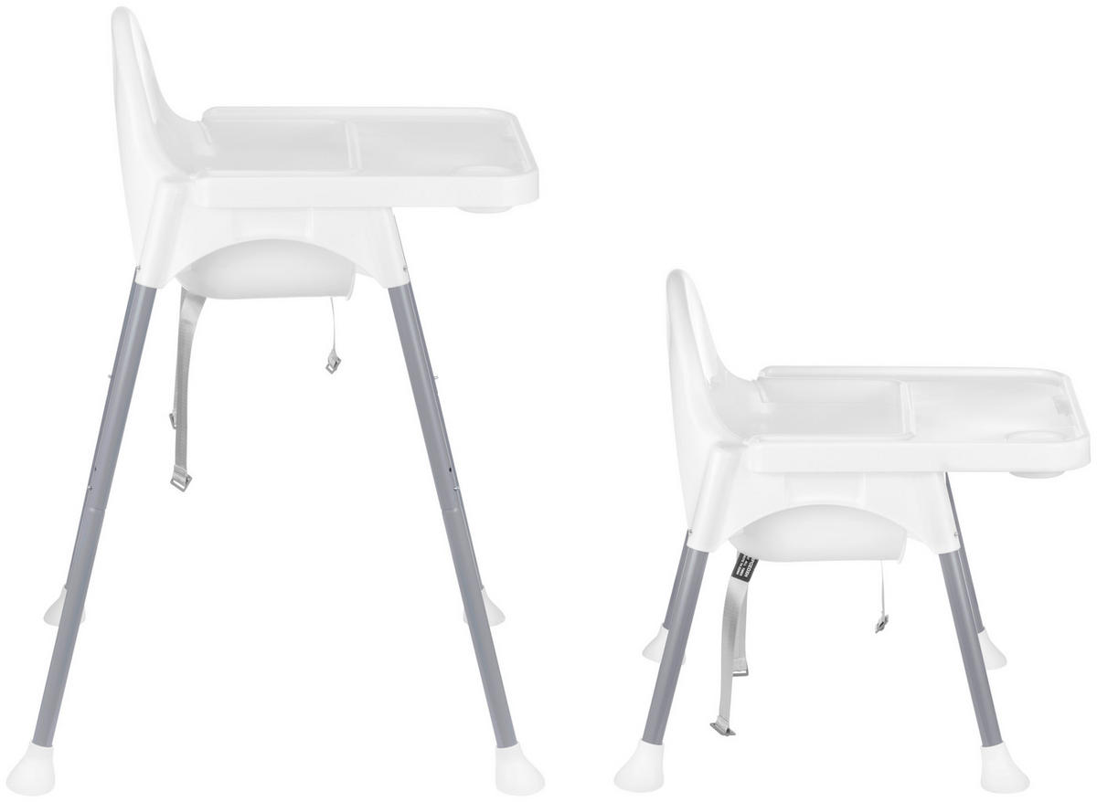 HOCHSTUHL  - Weiß/Grau, Basics, Kunststoff/Metall (64/56/87,5cm) - My Baby Lou