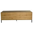 LOWBOARD WABI  in 180/60,5/40 cm  - Eichefarben/Schwarz, Design, Holz/Holzwerkstoff (180/60,5/40cm) - Xora