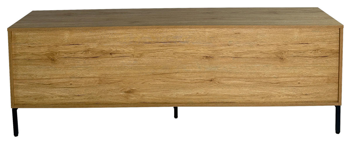 LOWBOARD WABI  in 180/60,5/40 cm  - Eichefarben/Schwarz, Design, Holz/Holzwerkstoff (180/60,5/40cm) - Xora