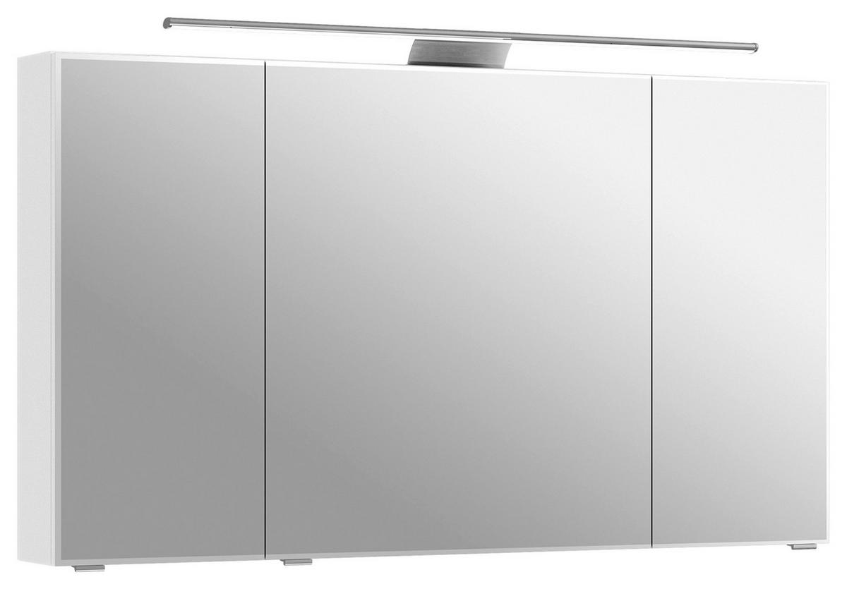 SPIEGELSCHRANK 120/70,3/17 cm  - Chromfarben/Weiß, KONVENTIONELL, Glas/Holzwerkstoff (120/70,3/17cm) - Pelipal