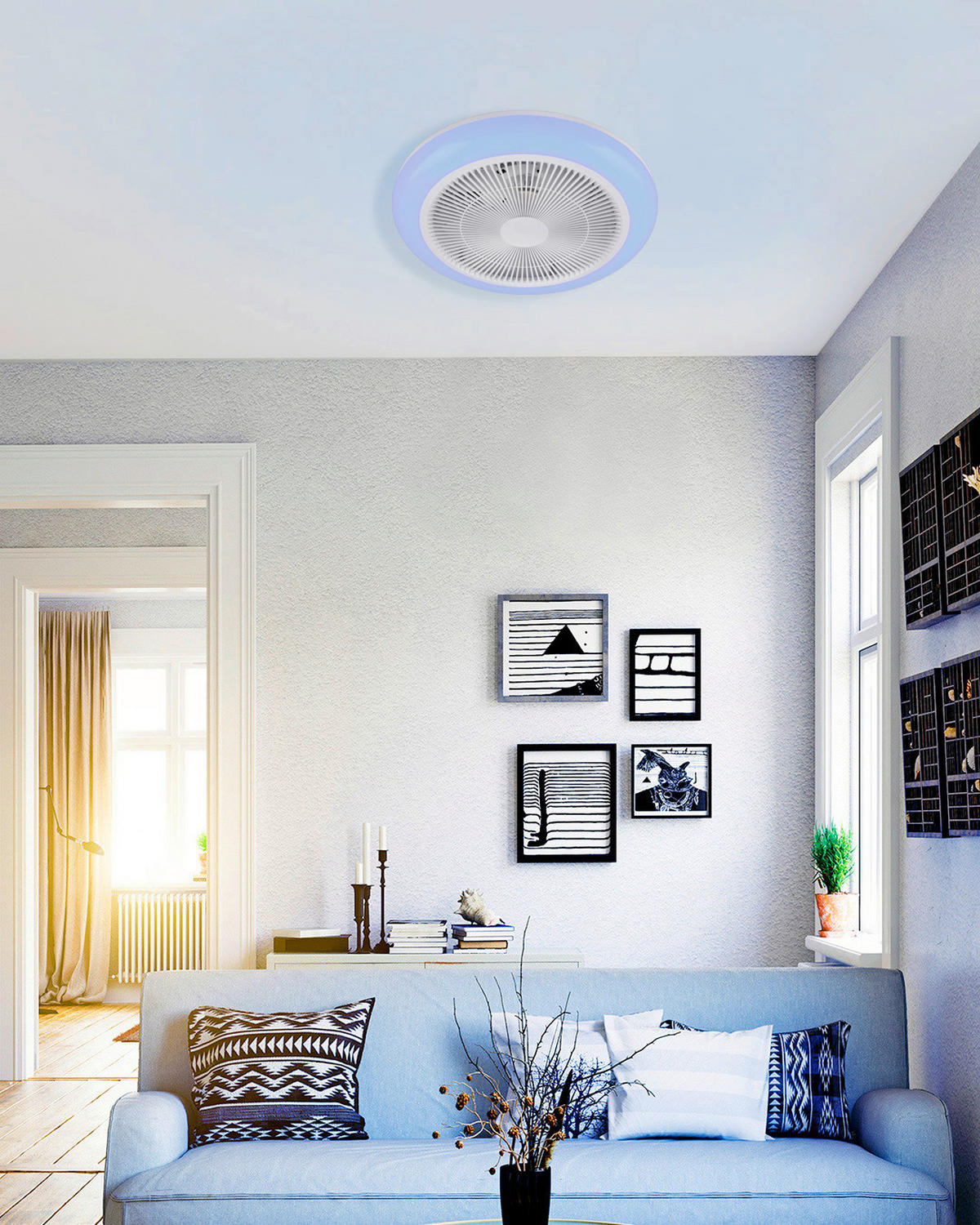 DECKENVENTILATOR - Weiß, Design, Kunststoff (0/14cm)