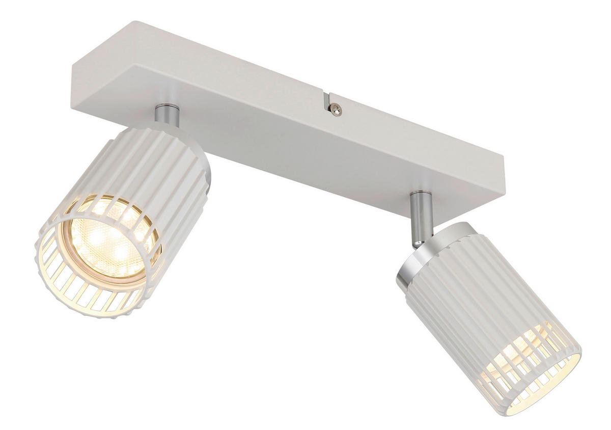 BODOVÉ SVÍTIDLO, 25 W/GU10, 26/12.5/15.5 cm - bílá/barvy chromu, Design, kov (26/12.5/15.5cm) - Globo