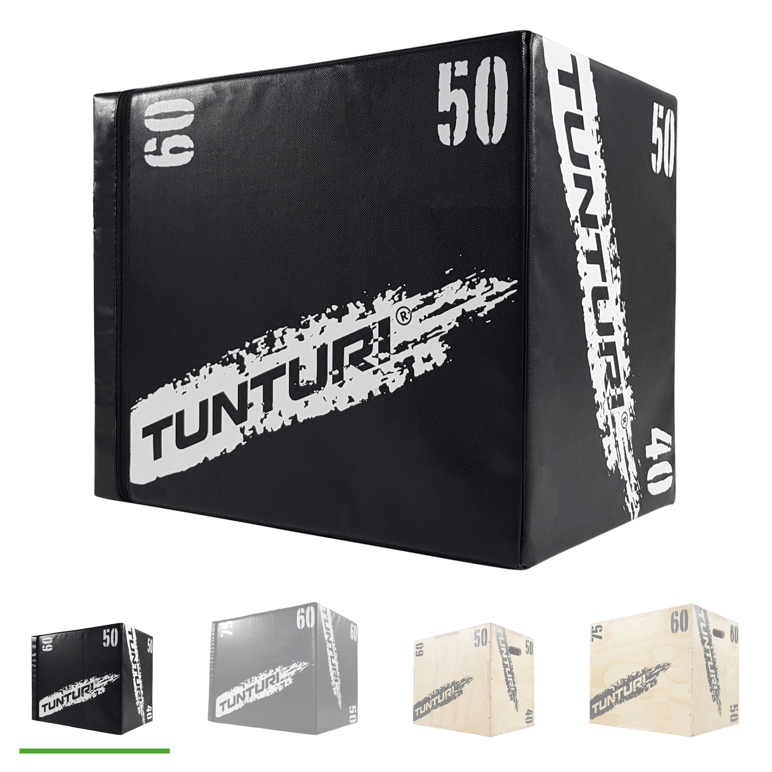 TRAININGSBOX  - Schwarz, KONVENTIONELL, Holz (40/50/60cm)