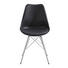 STUHL Lederlook Schwarz - Schwarz, KONVENTIONELL, Textil/Metall (47,5/86/56,5cm) - AMBIA HOME