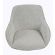 ARMLEHNSTUHL  in Eisen Leinenoptik  - Beige/Schwarz, Design, Textil/Metall (61/82/65cm) - Novel
