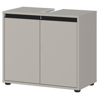 WASCHBECKENUNTERSCHRANK 63/55/34 cm  - Schwarz/Grau, MODERN, Holzwerkstoff/Kunststoff (63/55/34cm) - Germania