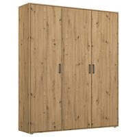DREHTÜRENSCHRANK 140/194/53 cm,  in Eiche Artisan, 3 Tür(en)  - Eiche Artisan, MODERN, Holzwerkstoff/Kunststoff (140/194/53cm) - Rauch Möbel