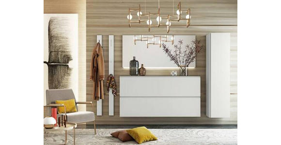 GARDEROBENSCHRANK 40/165/33 cm - Weiß, Design, Holzwerkstoff (40/165/33cm) - Moderano