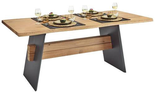 ESSTISCH in Holz 190/95/76 cm   - Eichefarben/Anthrazit, Natur, Holz (190/95/76cm) - Valnatura