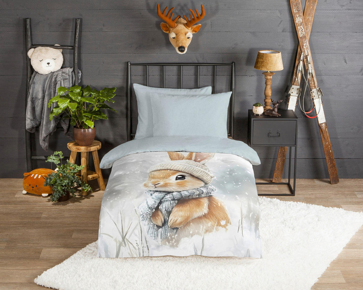 KINDERBETTWÄSCHE 140/200 cm  - Hellgrau/Grau, Basics, Textil (140/200cm)