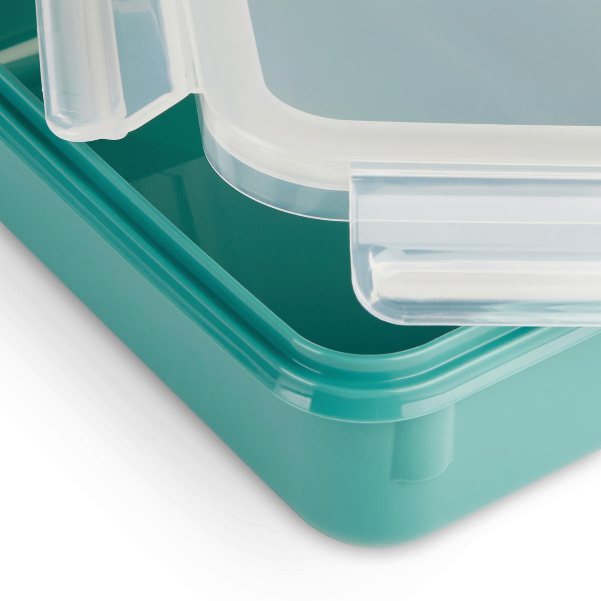 FRISCHHALTEDOSENSET CLIP & CLOSE COLOR EDITION 4-teilig  - Transparent/Petrol, Basics, Kunststoff (22,6/16,7/9,9cm) - Emsa