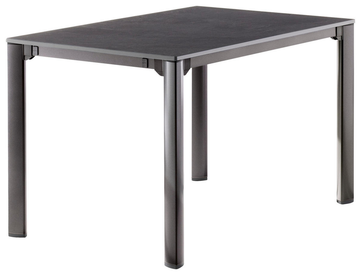 GARTENTISCH 120-220/80/74 cm Metall, Kunststoff rechteckig  - Anthrazit/Grau, Basics, Kunststoff/Metall (120-220/80/74cm) - Sieger