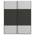 SCHWEBETÜRENSCHRANK 181/223/68 cm 2-türig Graphitfarben, Grau  - Schwarz/Graphitfarben, KONVENTIONELL, Holzwerkstoff/Metall (181/223/68cm) - Novel