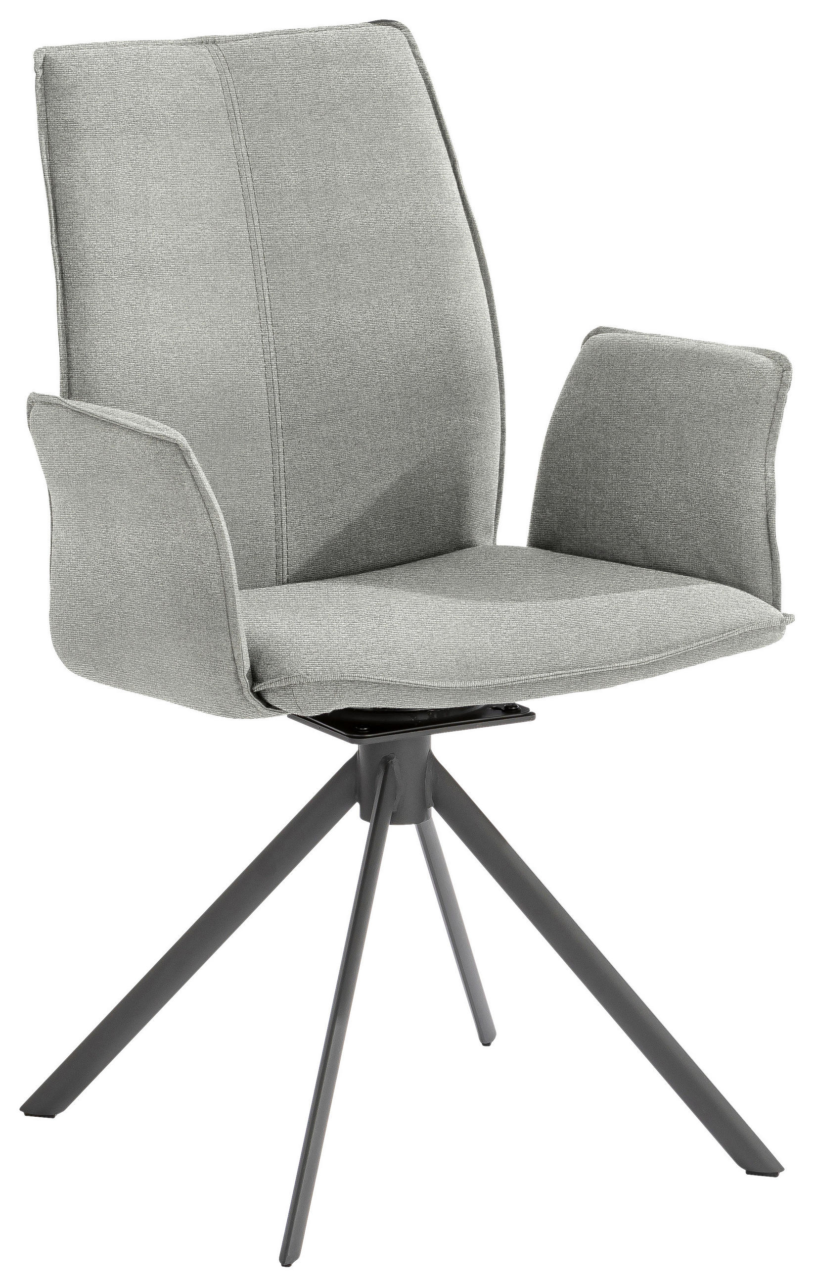 GARTENSTUHL Stahl Anthrazit, Beige  - Anthrazit/Beige, Basics, Textil/Metall (58/91/58cm)