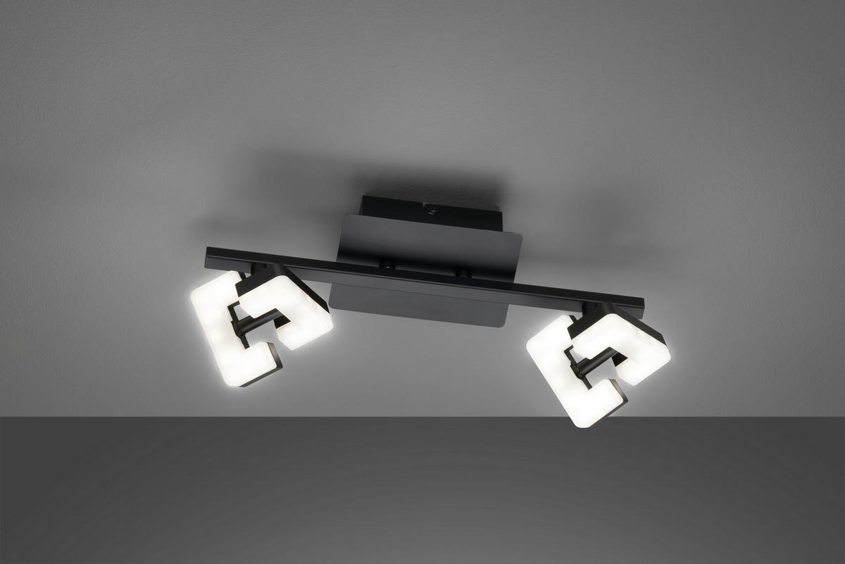 DECKENSTRAHLER - Schwarz, Design, Kunststoff/Metall (34/9,5/13cm) - Fischer & Honsel