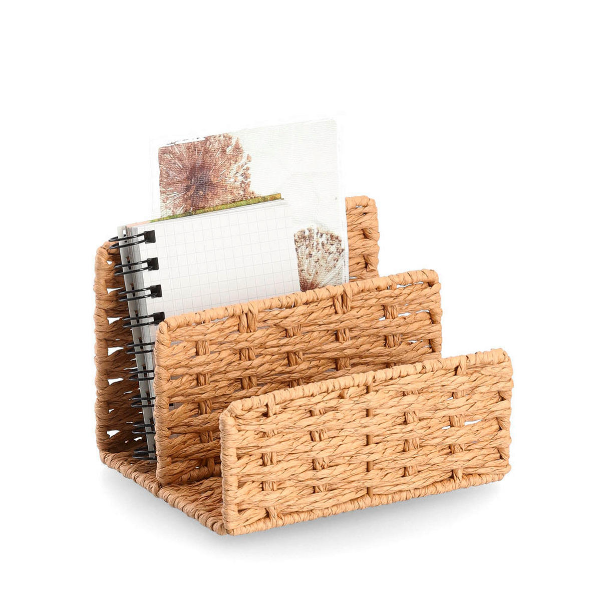 BRIEFABLAGE Metall, Papier Naturfarben  - Naturfarben, Basics, Papier/Metall (15,5/12,5/10,6cm) - Zeller Present