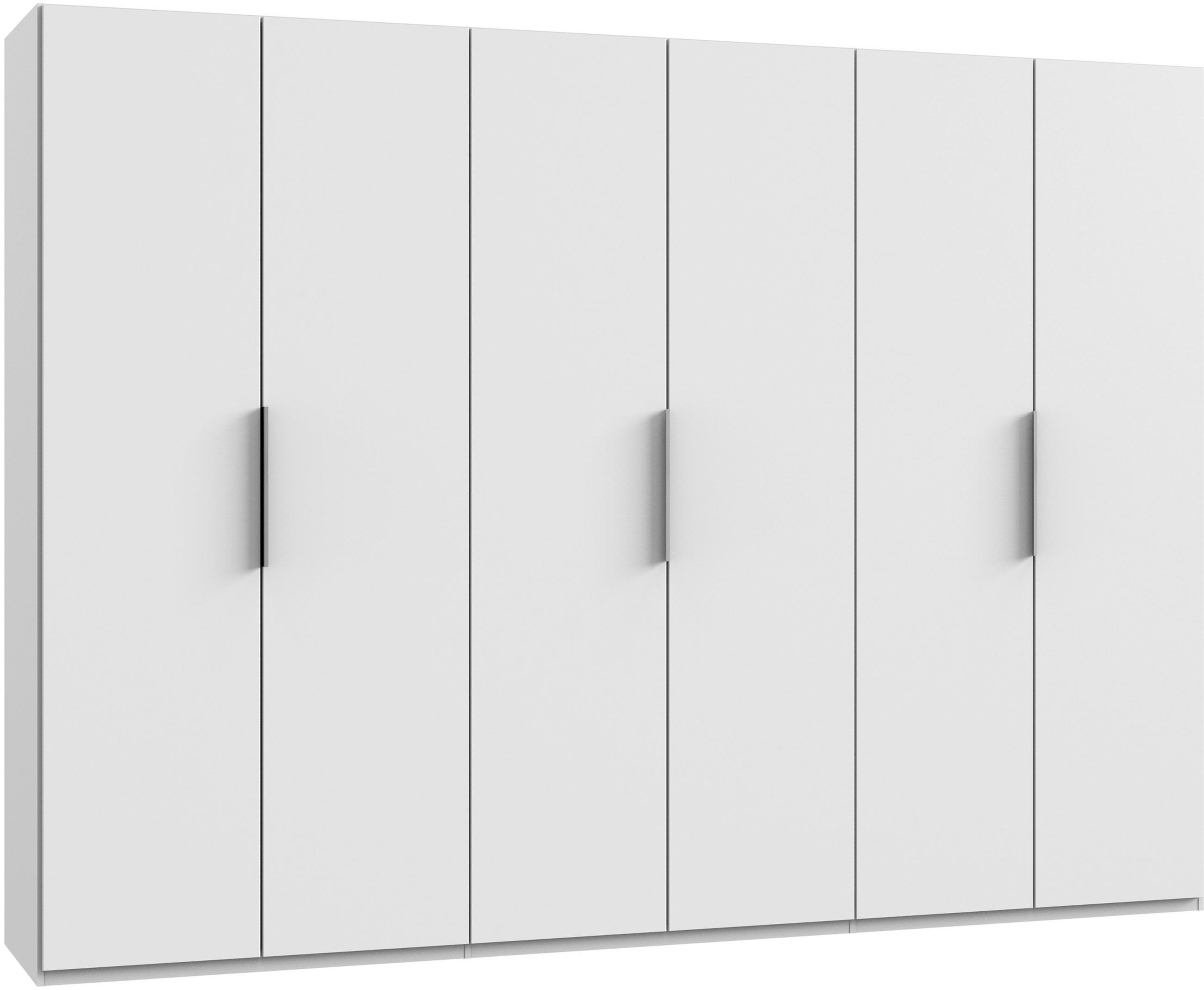 DREHTÜRENSCHRANK in Weiss  - Chromfarben/Weiss, Modern, Holzwerkstoff (300/216/58cm) - MID.YOU