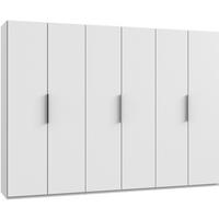 DREHTÜRENSCHRANK in Weiss  - Chromfarben/Weiss, Modern, Holzwerkstoff (300/216/58cm) - MID.YOU