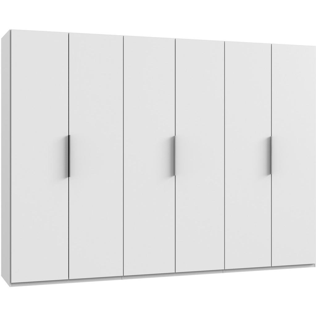 Drehtürenschrank B: 300 cm Level, Weiß