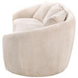 3-SITZER-SOFA in Struktur, Cord Naturfarben  - Schwarz/Naturfarben, Design, Kunststoff/Textil (217/72/95cm) - Carryhome
