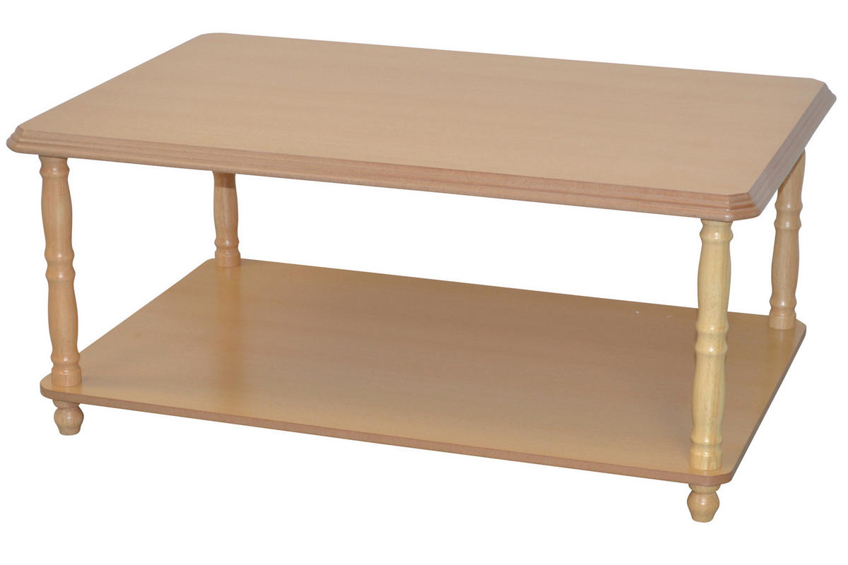 COUCHTISCH Kautschukholz massiv 58,5/89/40 cm rechteckig Buchefarben  - Buchefarben, KONVENTIONELL, Holz/Holzwerkstoff (58,5/89/40cm) - MID.YOU