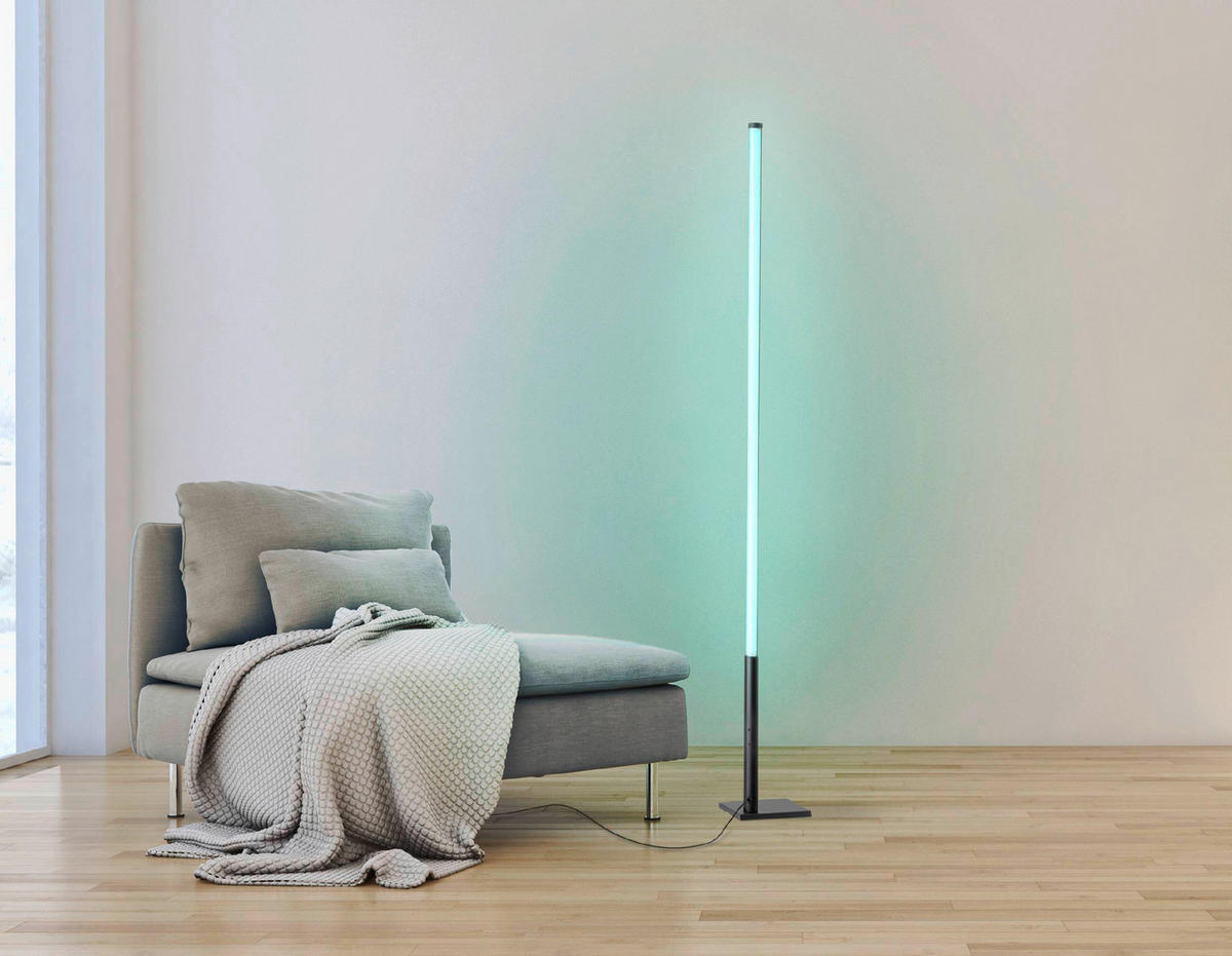 STEHLEUCHTE 2/2/150 cm    - Schwarz/Weiß, Basics, Kunststoff/Metall (2/2/150cm) - Eglo