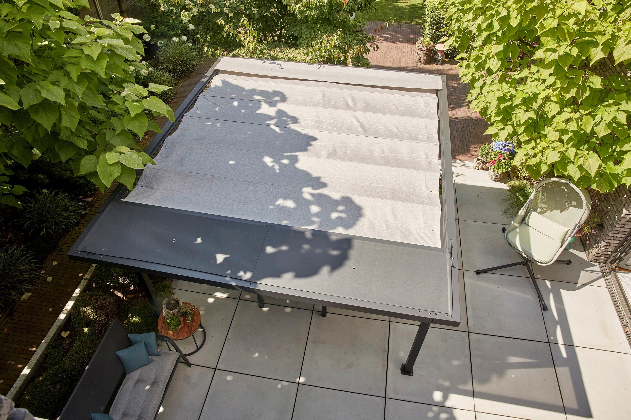 PAVILLON-FALTDACH  - Silberfarben, Basics, Textil (300/300cm) - Siena Garden