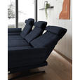 ECKSOFA Dunkelblau Flachgewebe  - Schwarz/Dunkelblau, Design, Textil/Metall (176-217/279-327cm) - Dieter Knoll