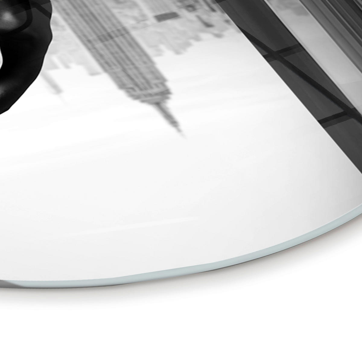 GLASBILD Städte, Frauen 70/100 cm  - Schwarz/Weiß, Basics, Glas/Papier (70/100cm)