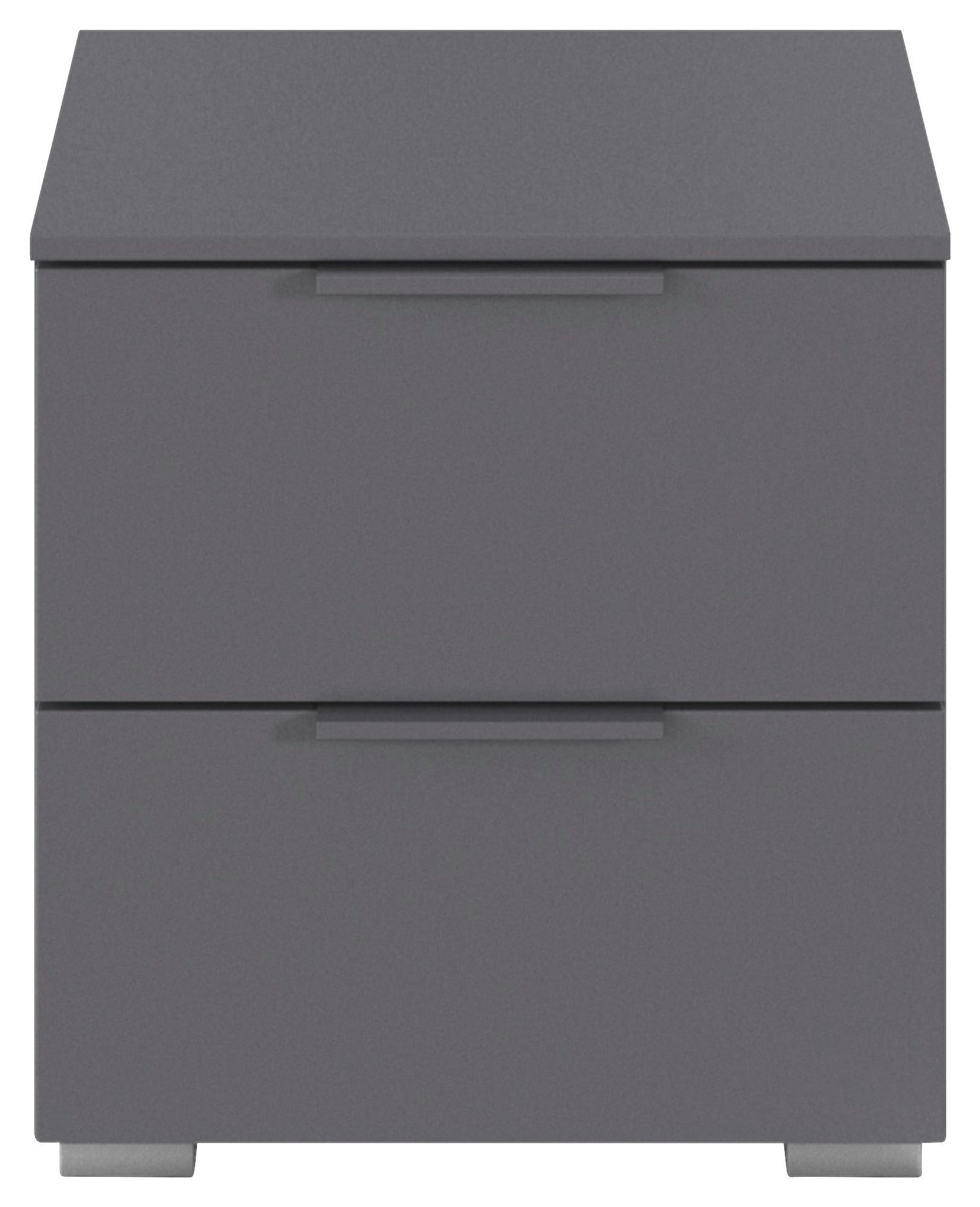 Thumbnail - Rauch Möbel Nachtschrank Rauch Alabama, Grau, Holzwerkstoff, 2 Schublade(n) Schubladen, 40x42x42 cm, Blauer Engel, Golde...