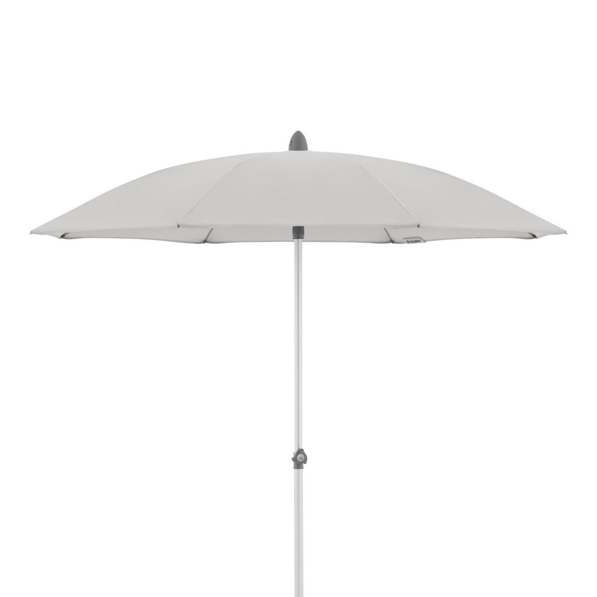 SONNENSCHIRM 200 cm Hellgrau  - Silberfarben/Hellgrau, KONVENTIONELL, Textil/Metall (200/200cm) - Doppler