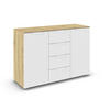 KOMMODE  in 120/81/42 cm  - Weiß/Eiche Artisan, Design, Holzwerkstoff/Metall (120/81/42cm) - Carryhome