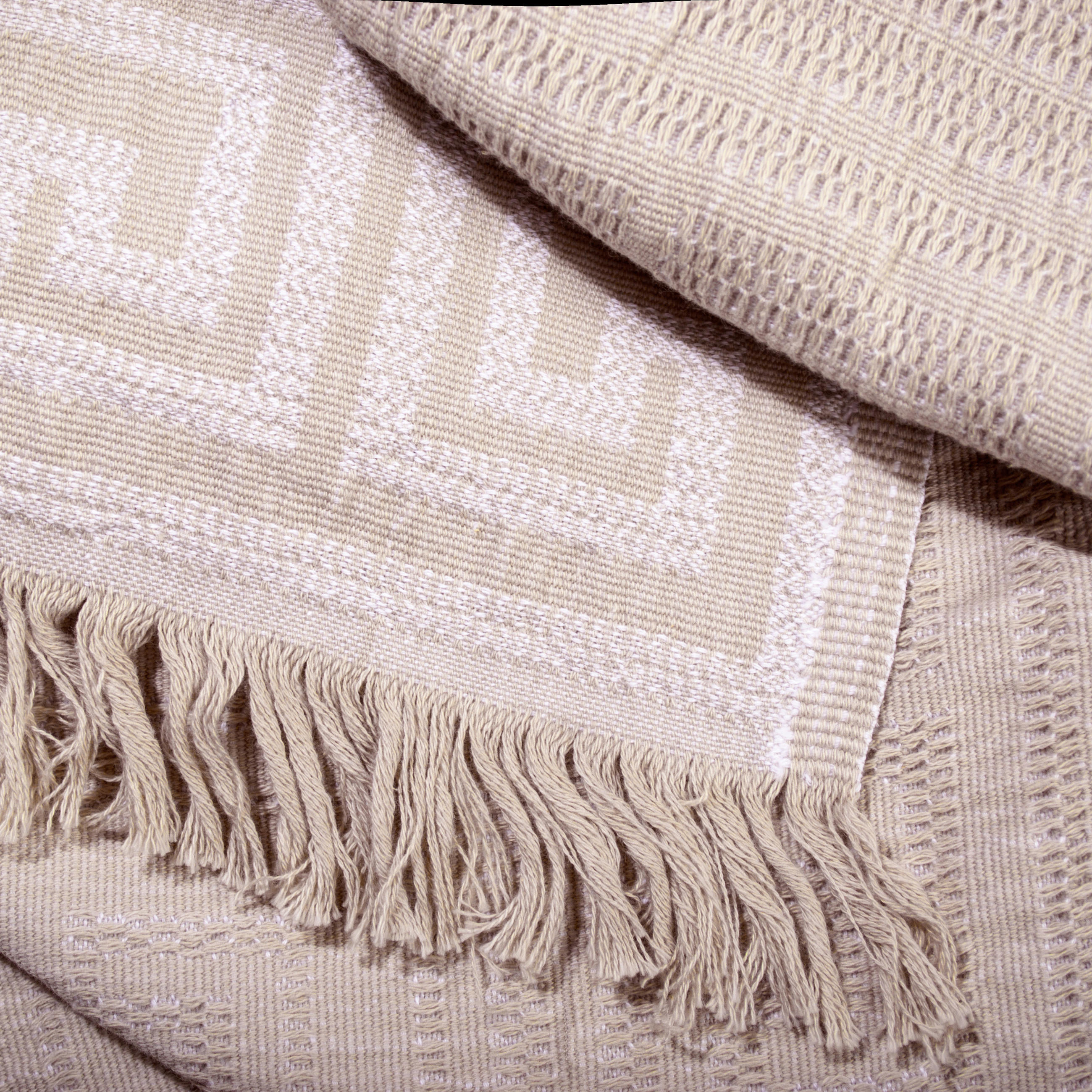 DECKE Sunny Leg 150/200 cm - Weiß/Naturfarben, KONVENTIONELL, Textil (150/200cm) - Zoeppritz
