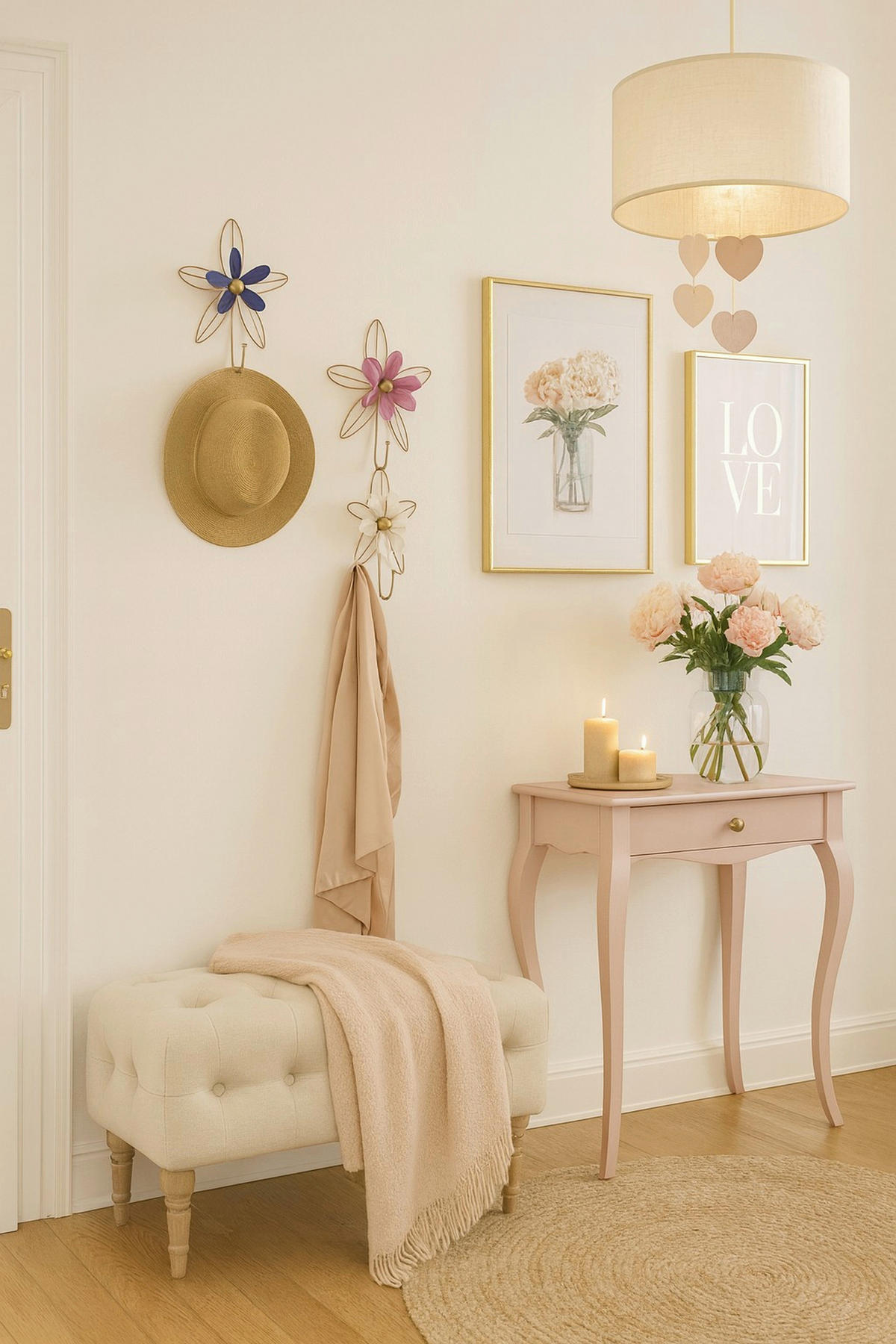 WANDGARDEROBE  in Goldfarben, Multicolor  - Goldfarben/Multicolor, Design, Metall (6/21/27cm) - MID.YOU