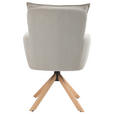 ARMLEHNSTUHL  Stoffauswahl, Sitzfläche 360° drehbar, automatische Rückholfunktion Cord  - Hellbraun/Buchefarben, Design, Holz/Textil (60/95/67cm) - Novel