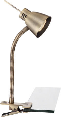 LED-KLEMMLEUCHTE - Messingfarben, Design, Metall (24/24/37,5cm) - Globo