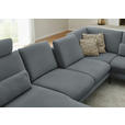 WOHNLANDSCHAFT  in Chenille, Flachgewebe Dunkelgrau  - Dunkelgrau/Schwarz, Design, Textil/Metall (180/344/208cm) - Dieter Knoll