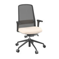DREHSTUHL Netzbespannung, Webstoff Schwarz, Beige  - Beige/Schwarz, MODERN, Kunststoff/Textil (70/103-115/70cm)