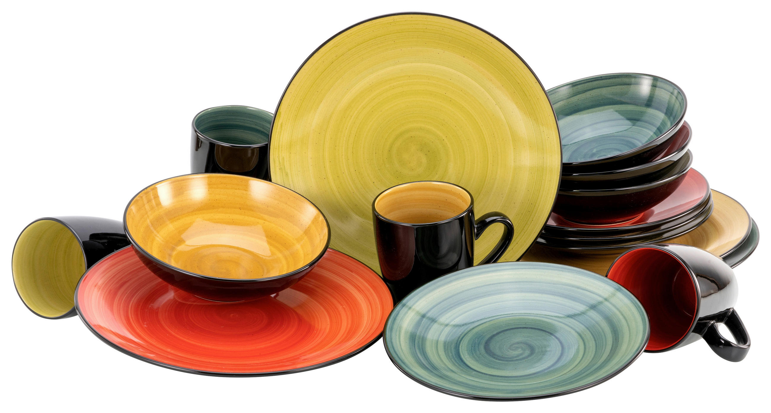 KOMPLETT SERVIS 16 delar  - multicolor, Modern, keramik - Creatable