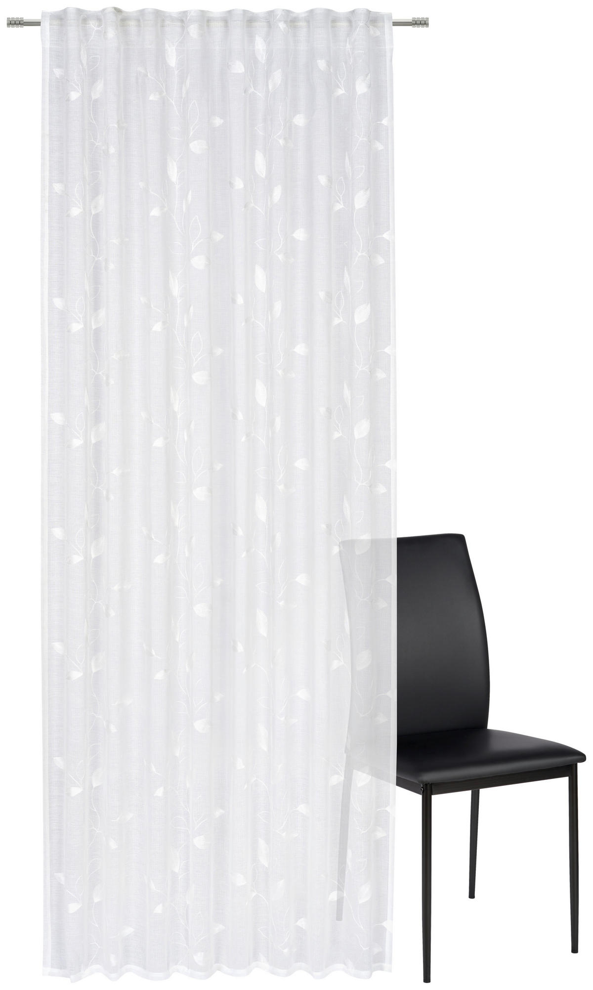 FERTIGVORHANG transparent  - Weiß, KONVENTIONELL, Textil (135/245cm) - Esposa