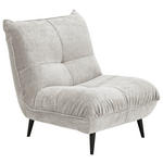 SESSEL in Mikrofaser Grau  - Schwarz/Grau, KONVENTIONELL, Textil/Metall (89/100/101cm) - Hom`in