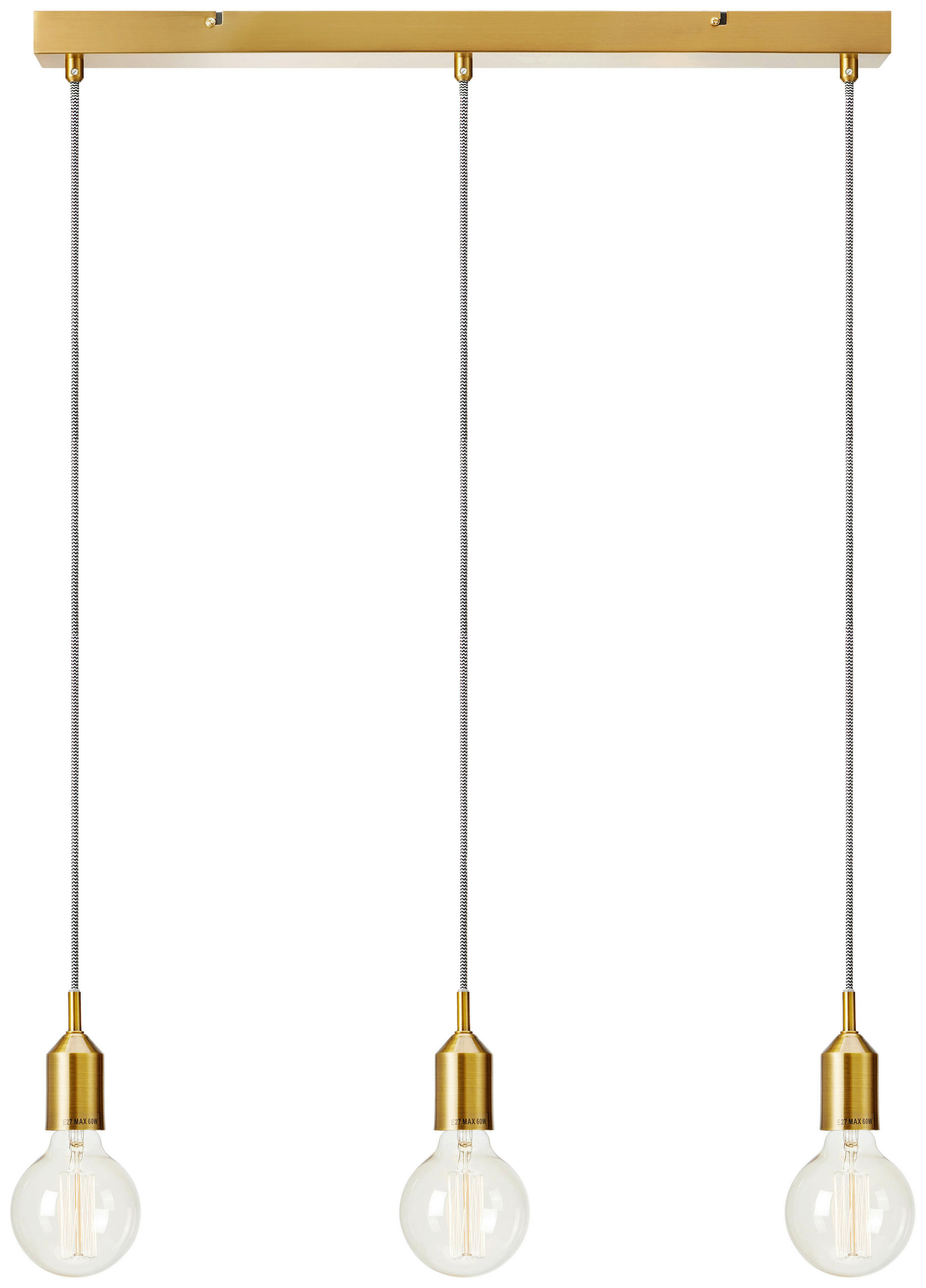 HÄNGELEUCHTE Bronx 68/160 cm   - Messingfarben, Basics, Metall (68/160cm) - Markslöjd