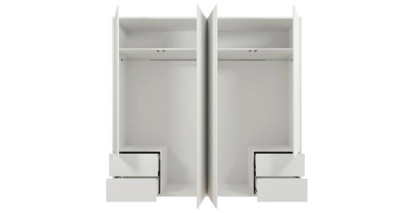 DREHTÜRENSCHRANK 224/214/60 cm,  in Weiß, 4-türig  - Weiß, Trend, Holzwerkstoff (224/214/60cm) - Carryhome