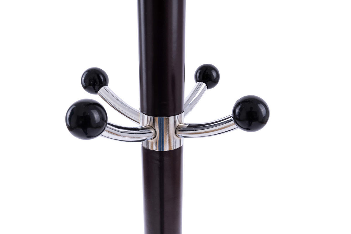 GARDEROBENSTÄNDER in Chromfarben, Dunkelbraun  37/182 cm  - Chromfarben/Dunkelbraun, Basics, Stein/Metall (37/182cm) - Globo