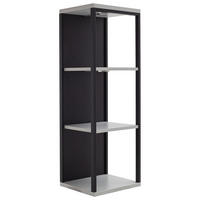 WANDREGAL  34/100/30 cm  - Schwarz/Weiß, Design, Holzwerkstoff/Metall (34/100/30cm) - Stylife