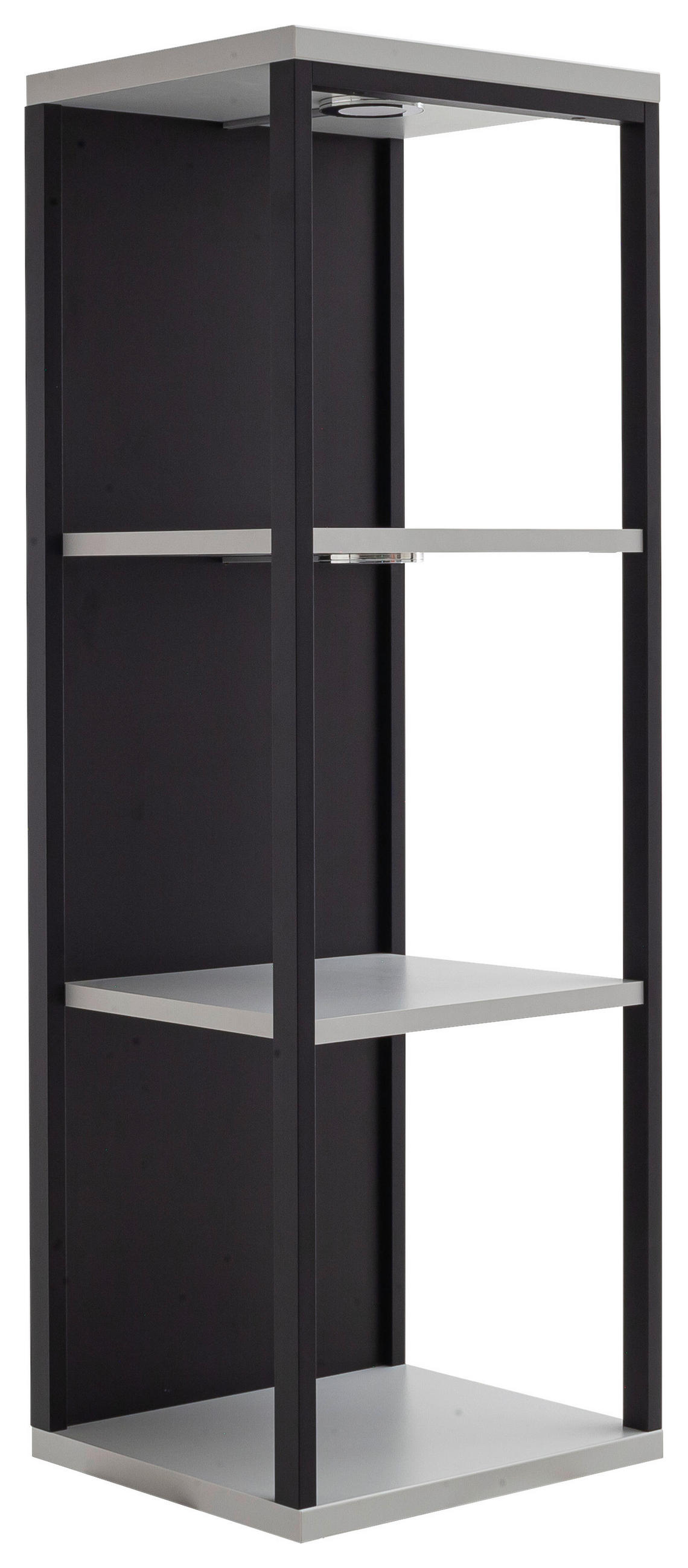 WANDREGAL  34/100/30 cm  - Schwarz/Weiß, Design, Holzwerkstoff/Metall (34/100/30cm) - Stylife