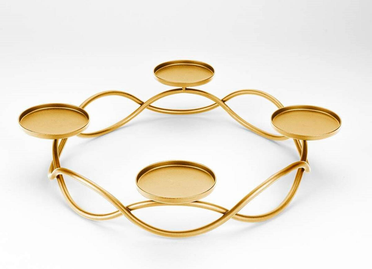 ADVENTSKRANZ  - Goldfarben, Design, Metall (33cm)