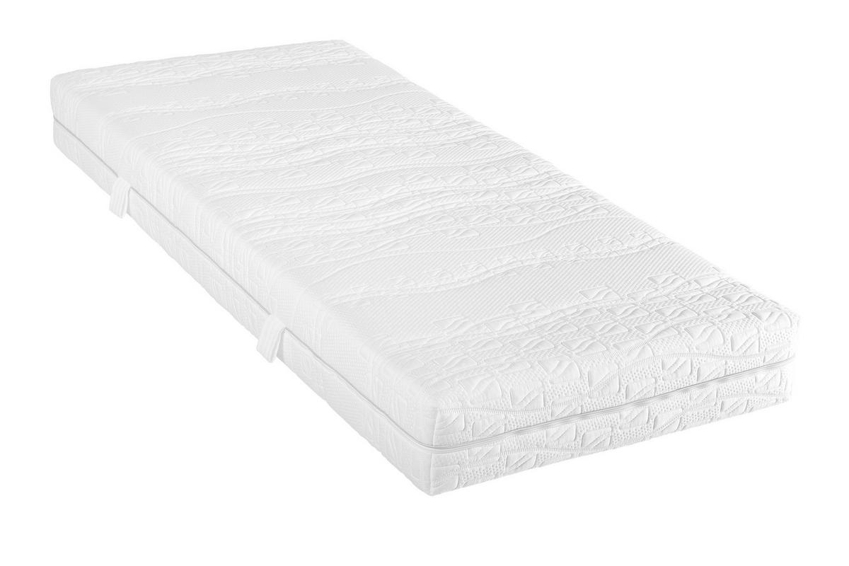 KOMFORTSCHAUMMATRATZE 90/200 cm Höhe ca. 22 cm 7 -Zonen - Weiß, Basics, Textil (90/200cm) - Novel