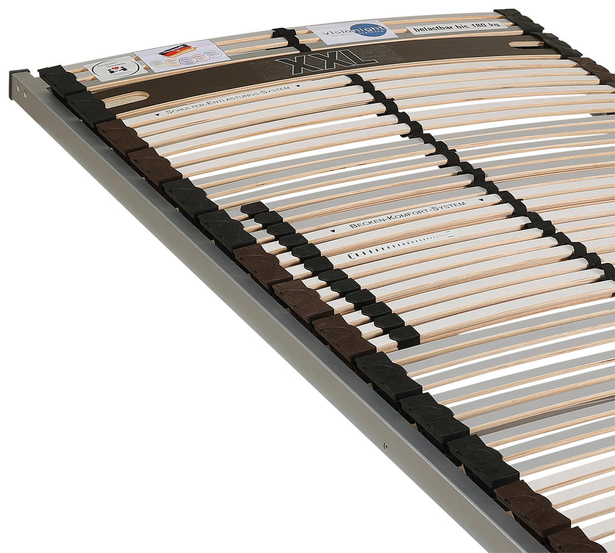 LATTENROST 120/200 cm  - Beige/Braun, Basics, Holz/Kunststoff (120/200cm) - Visionight